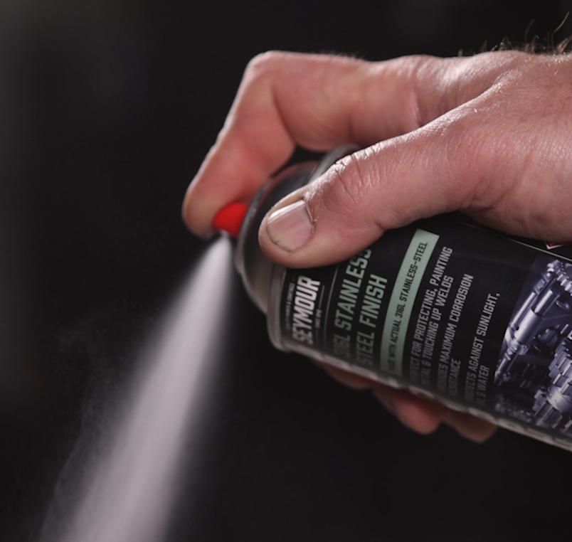 Seymour Stainless-Blast, Specialty Automotive Stainless Steel Spray Paint (12 oz)