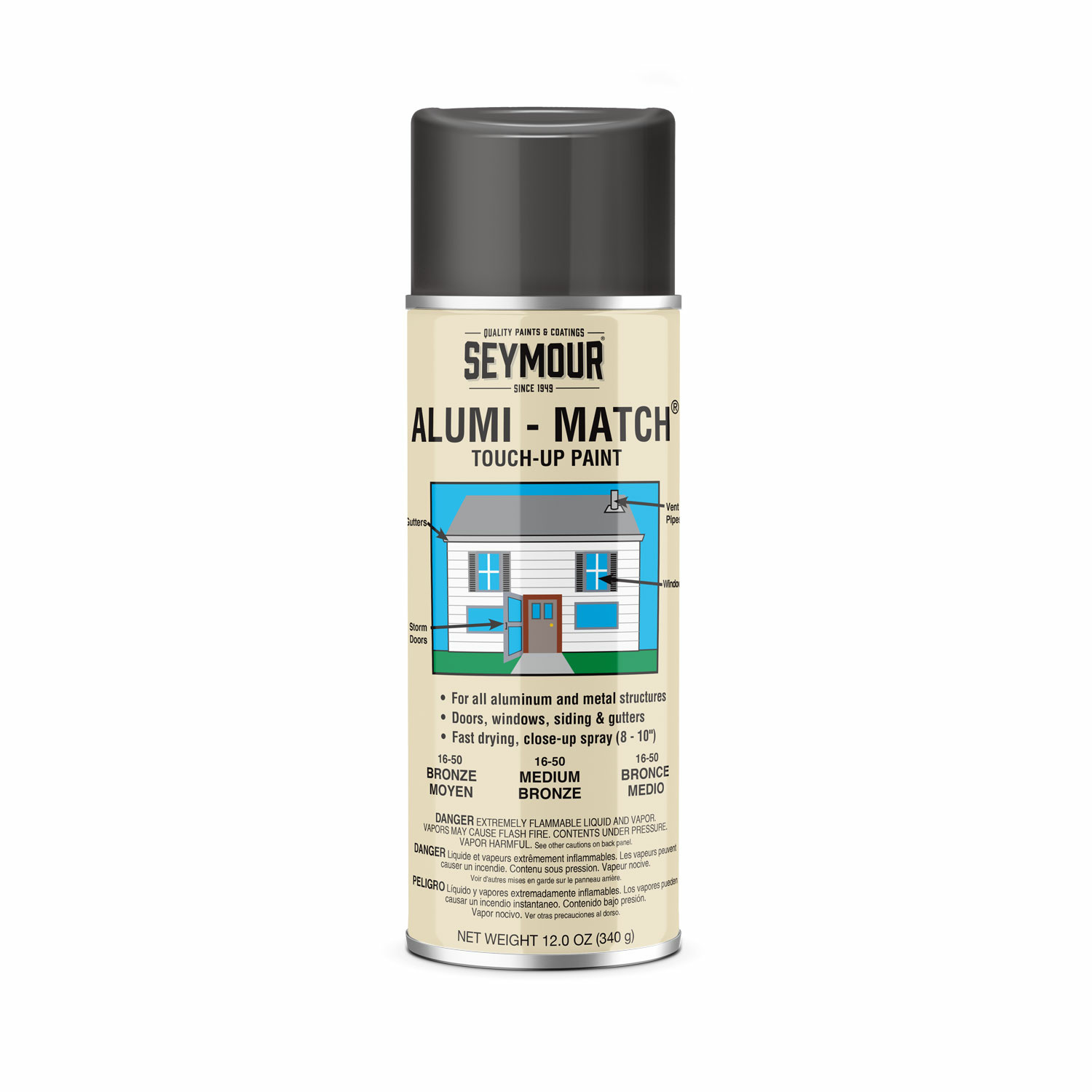 16-50 Seymour Alumi-Match Professional Structural Aluminum Touch-Up Spray Paint