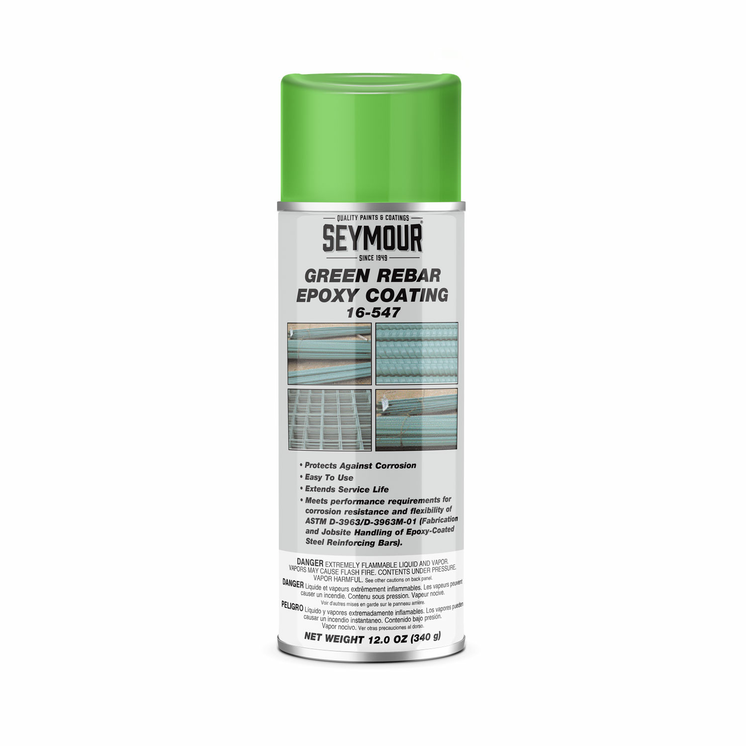 16-547 Seymour Green Rebar Spray Paint Epoxy (12 oz.)