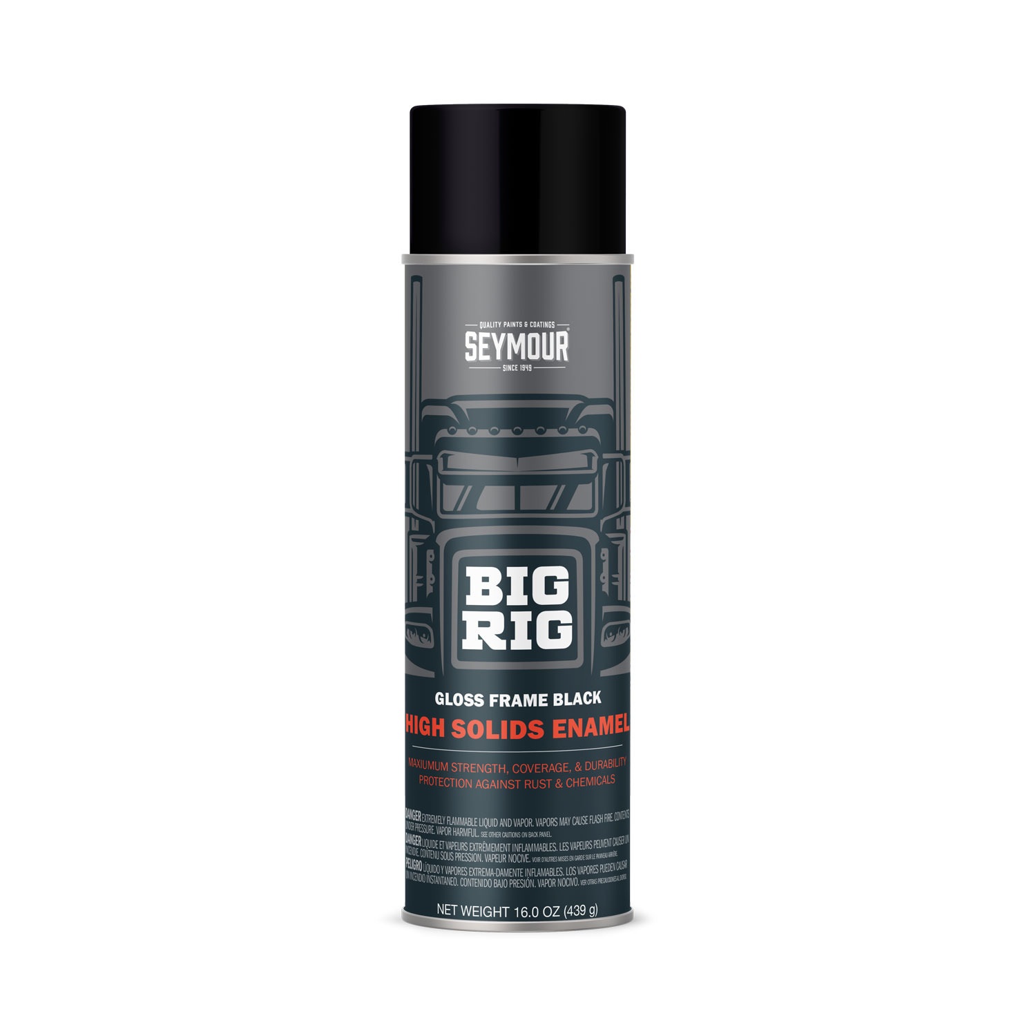 20-1615 Seymour Big Rig Heavy-Duty Industrial Enamel Gloss Frame Black (16 oz)