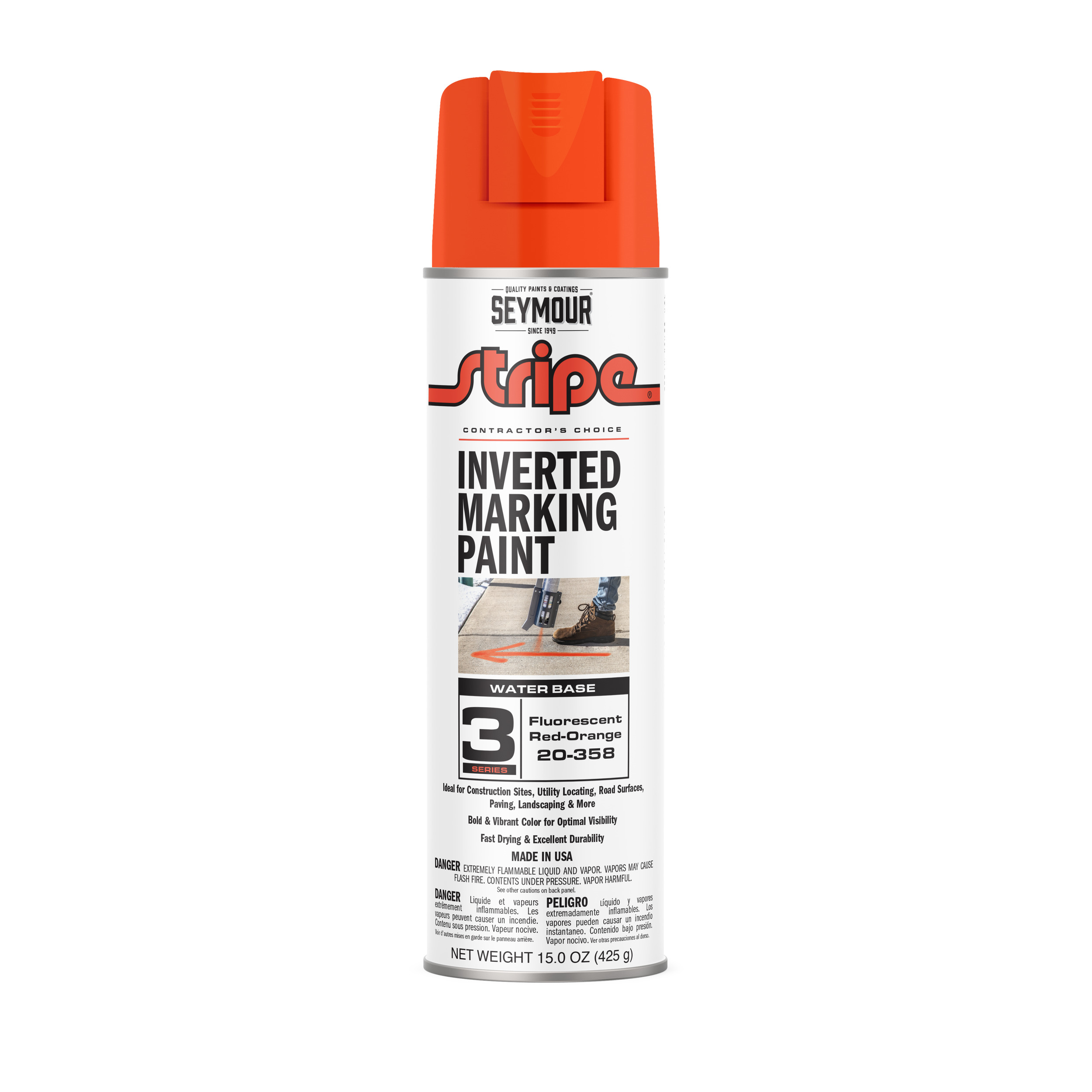 20-358 Seymour Stripe 3-Series Inverted Ground Marking Paint