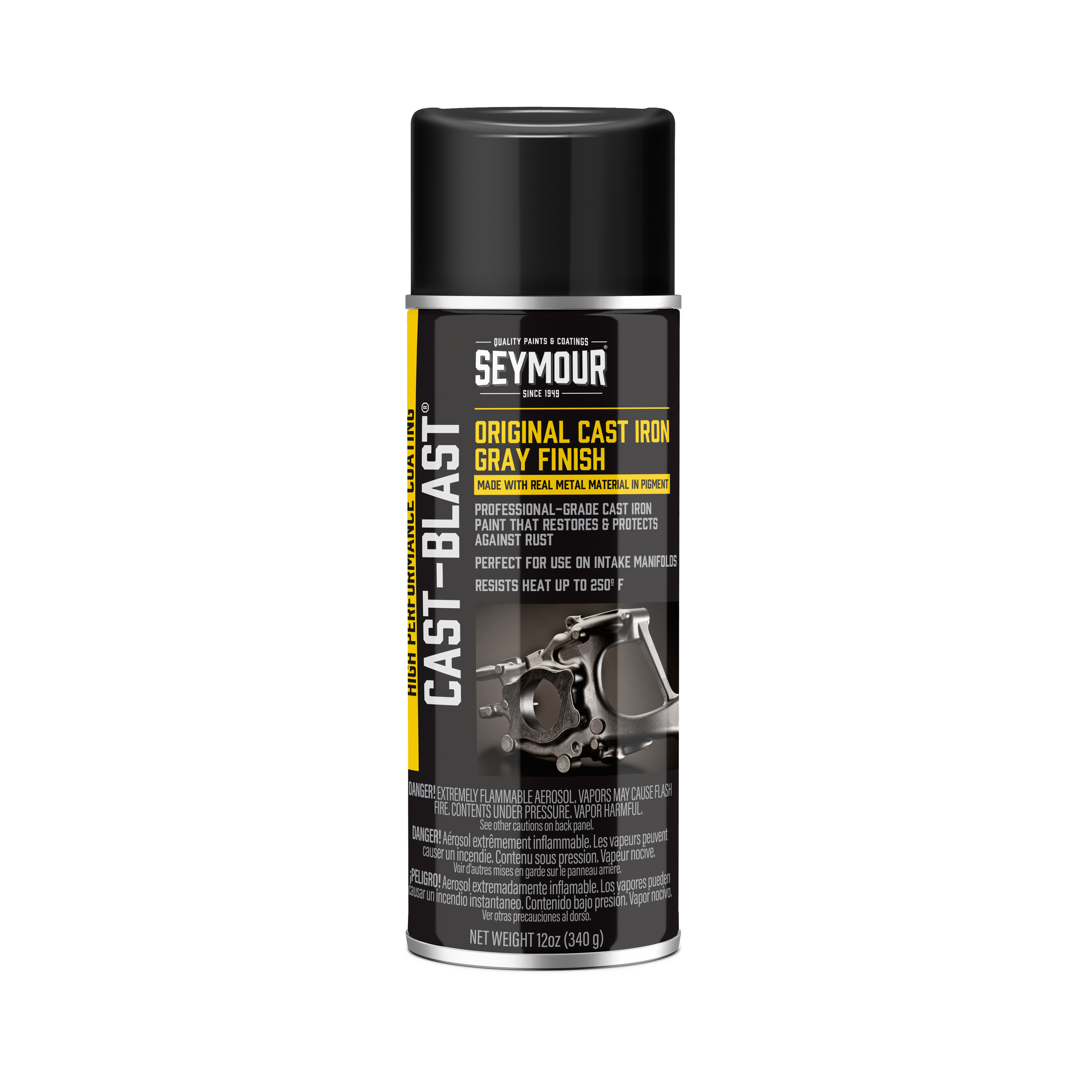 CA16-48 Seymour Cast-Blast Specialty Coating with Metal Paste Inside the Can (12 oz)
