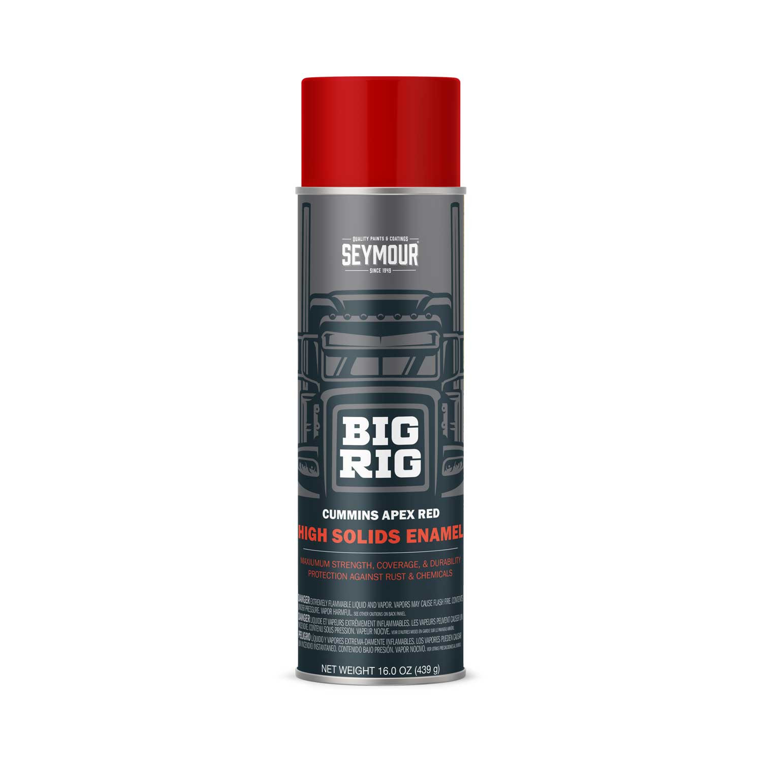 20-1642 Seymour Big Rig Heavy-Duty Industrial Enamel Apex Red (16 oz) 20-1642 Seymour Big Rig Heavy-Duty Industrial Enamel Apex Red (16 oz)