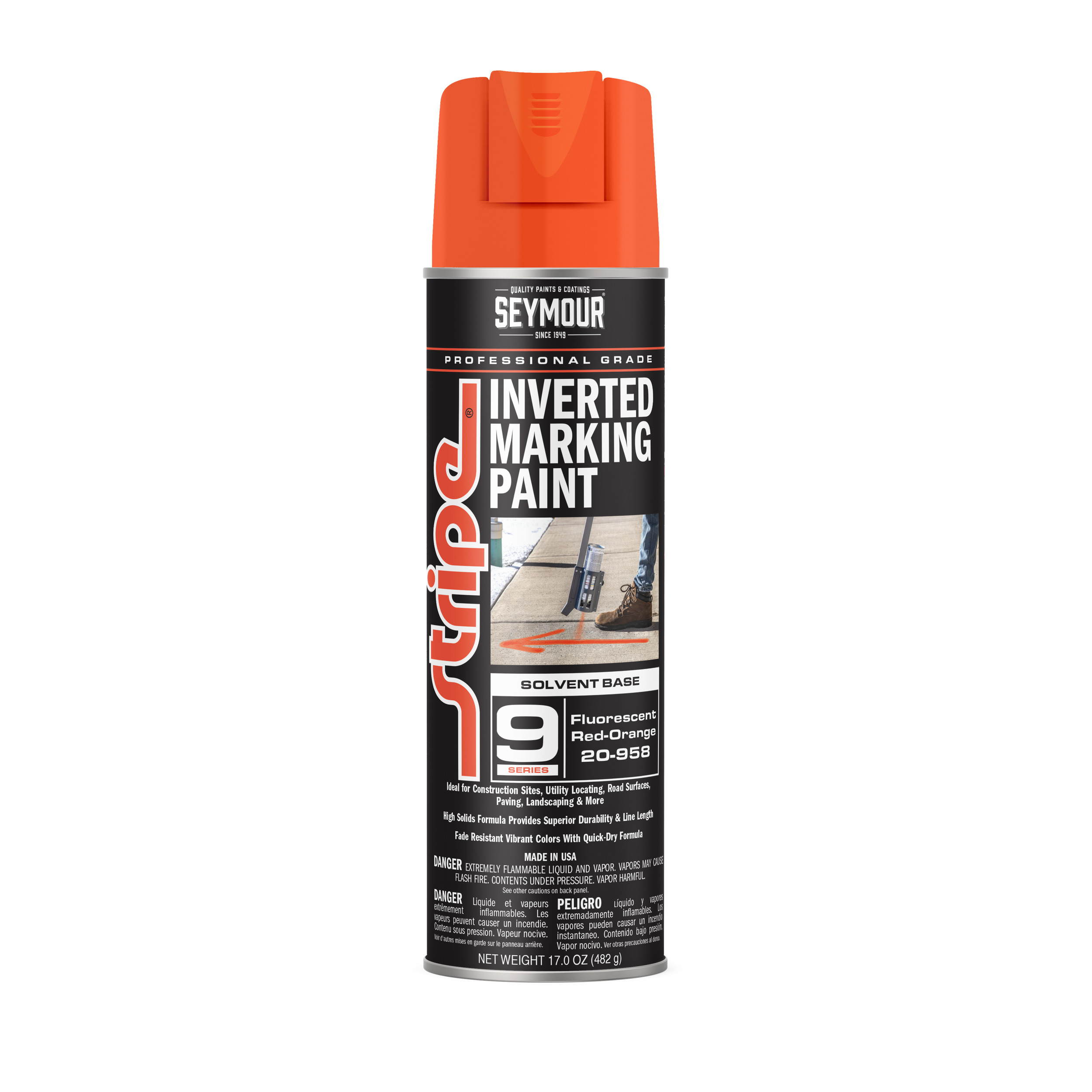 20-958 Seymour Stripe 9-Series Inverted Ground Marking Paint 20-958 Seymour Stripe 9-Series Inverted Ground Marking Paint