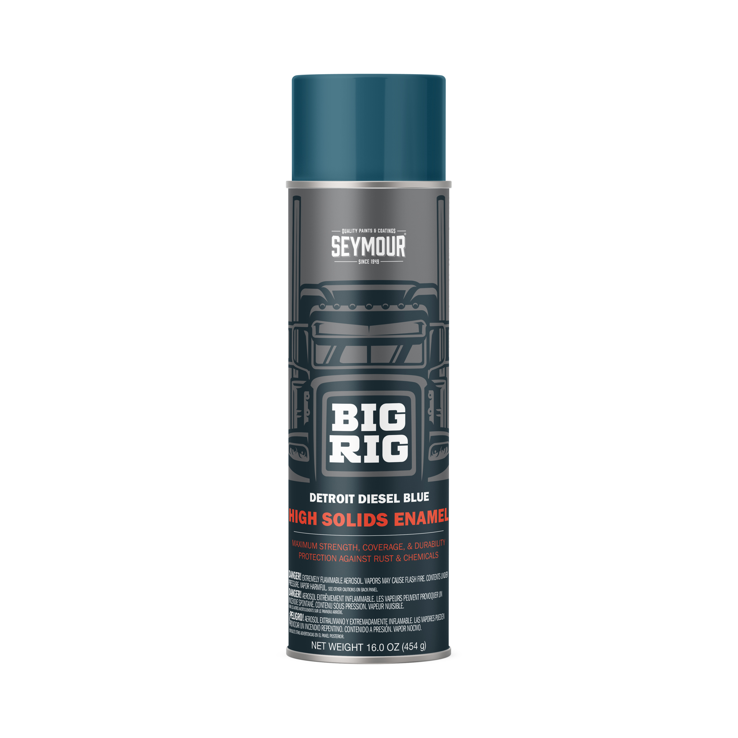 20-1662 Seymour Big Rig Heavy-Duty Industrial Enamel Detroit Diesel Blue (16 oz)