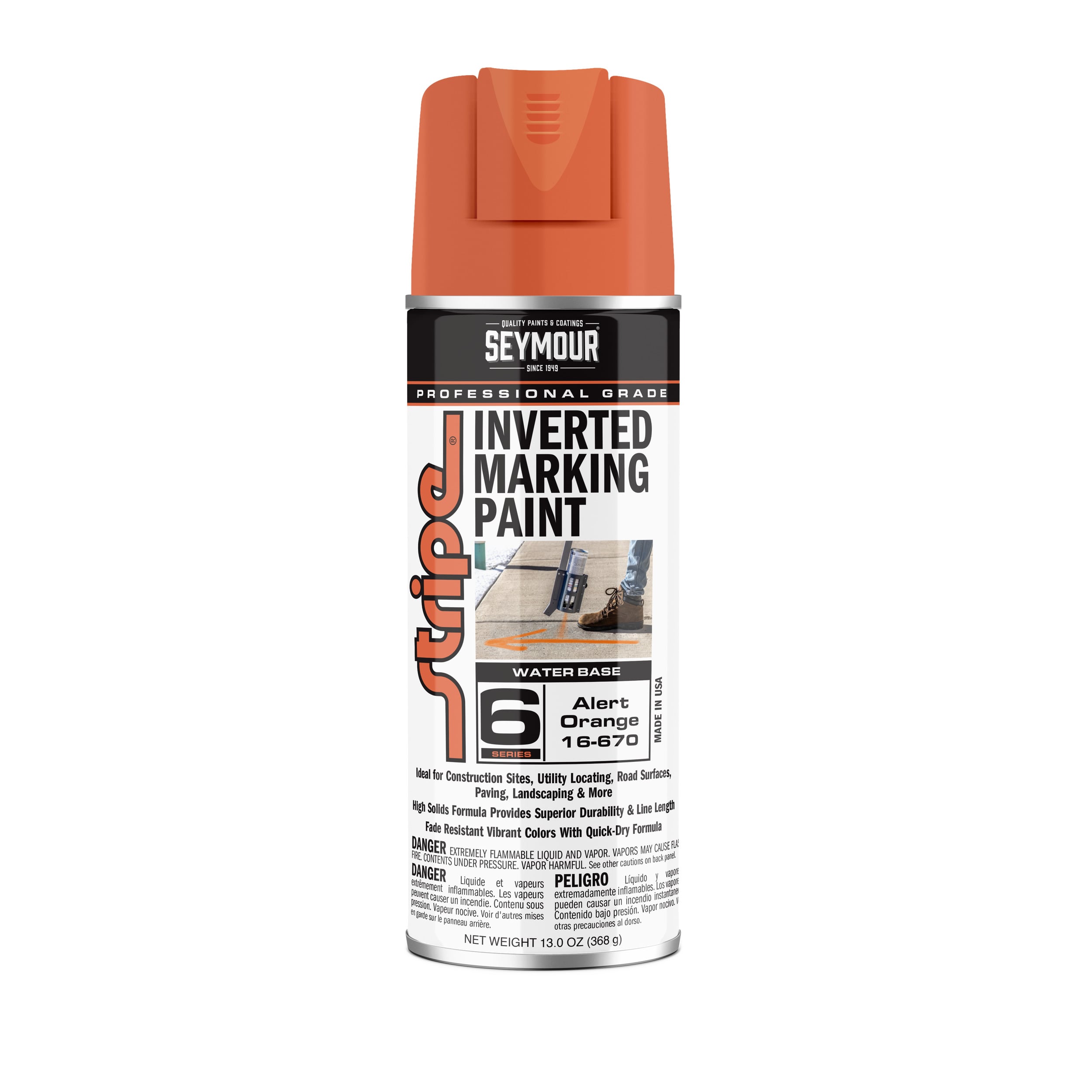 16-670 Seymour Stripe 6-Series Inverted Ground Marking Paint 16-670 Seymour Stripe 6-Series Inverted Ground Marking Paint