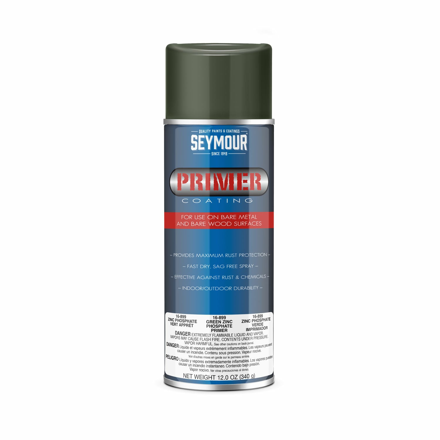 Seymour Zinc Phosphate Primer Coating Spray–Green (12 oz)