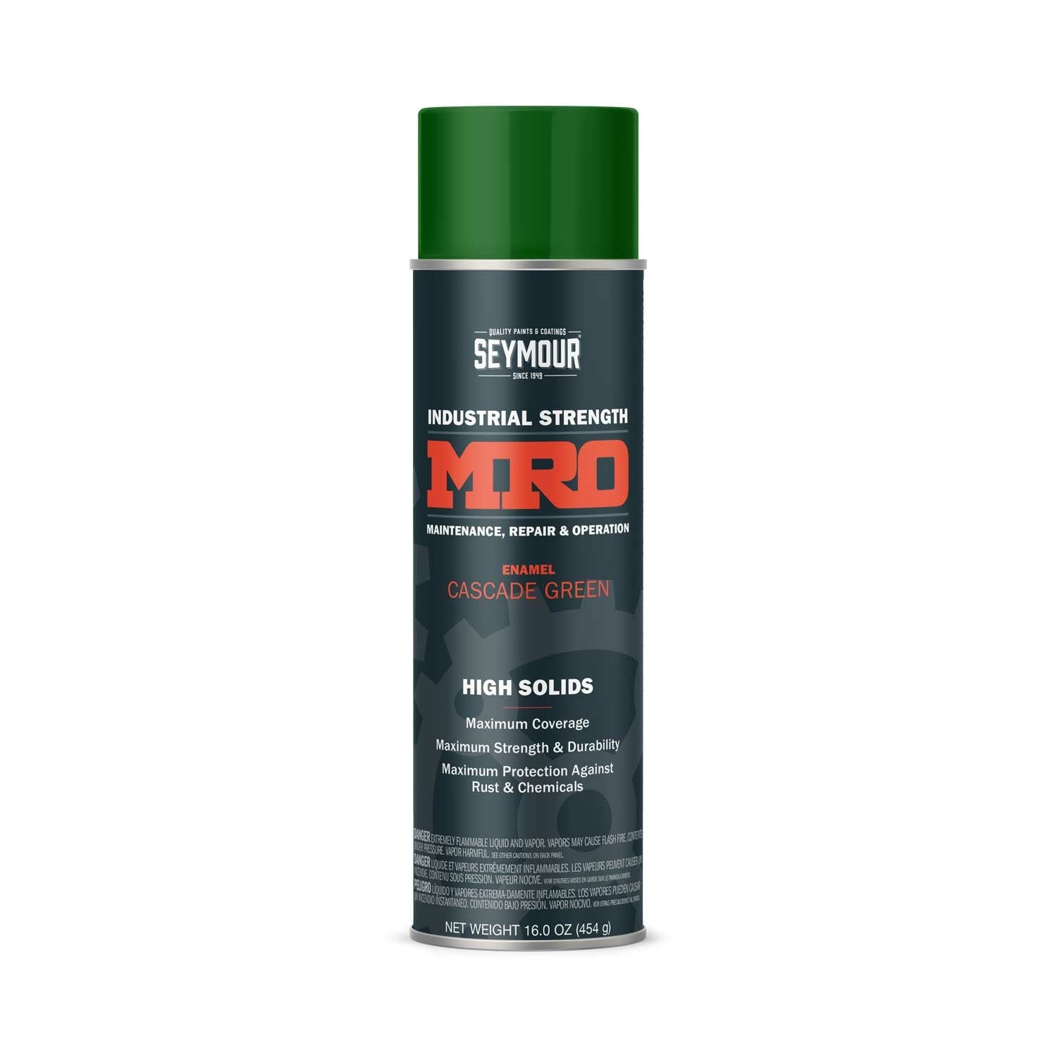 MRO Industrial-Grade High Solids Spray Paint—Cascade Green