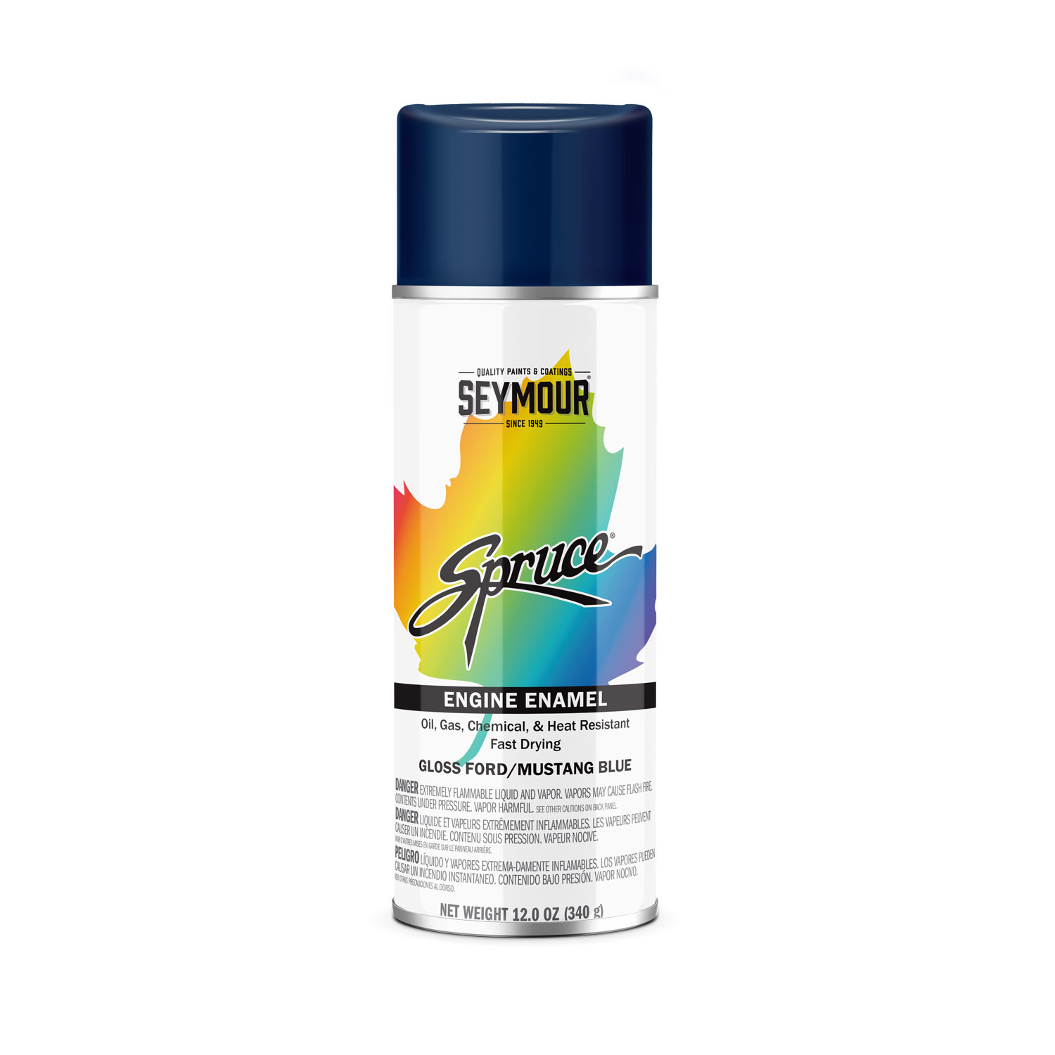 Seymour Spruce Engine Enamel Spray Paint–Ford/Mustang Blue