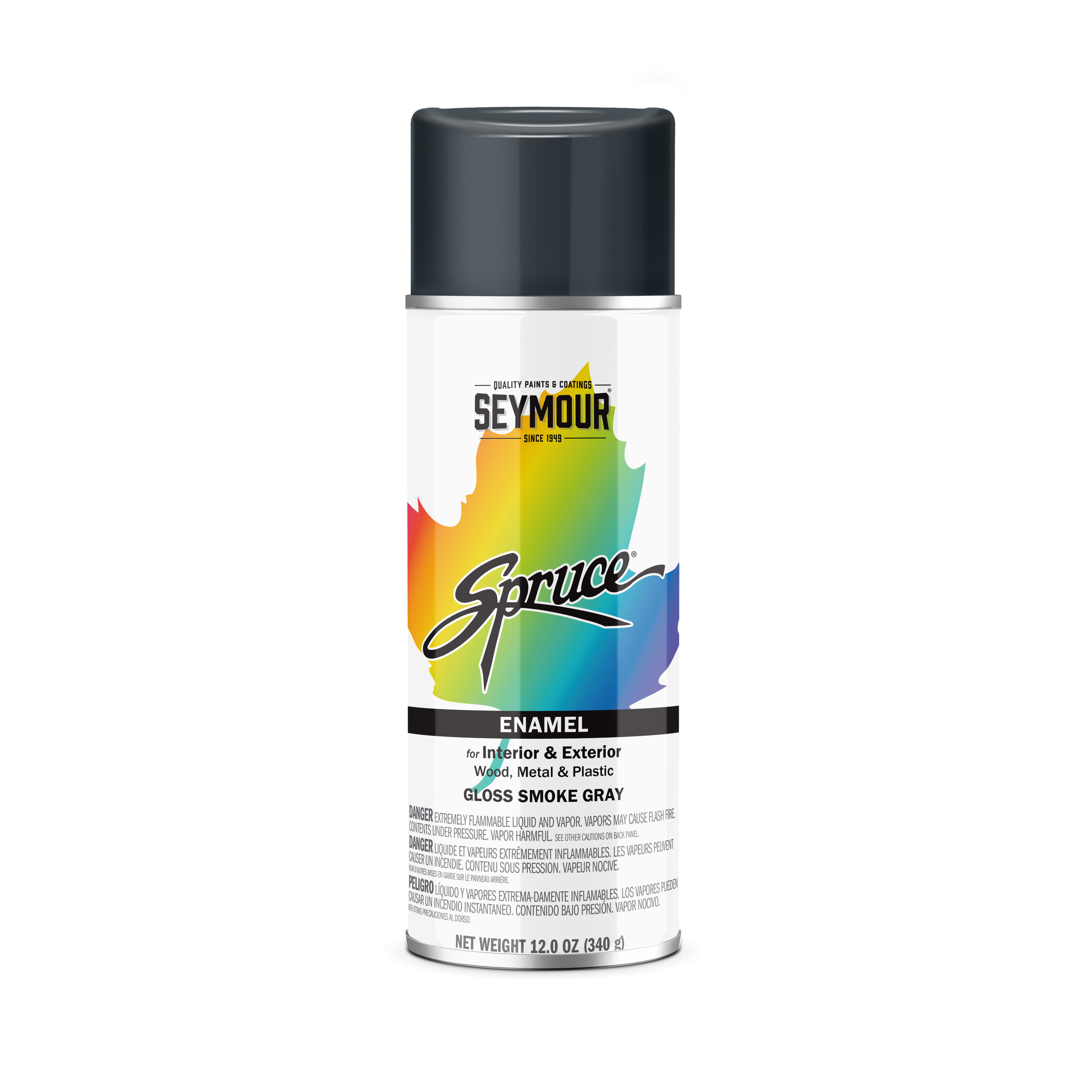 Seymour Spruce Enamel Spray Paint – Gloss Smoke Gray