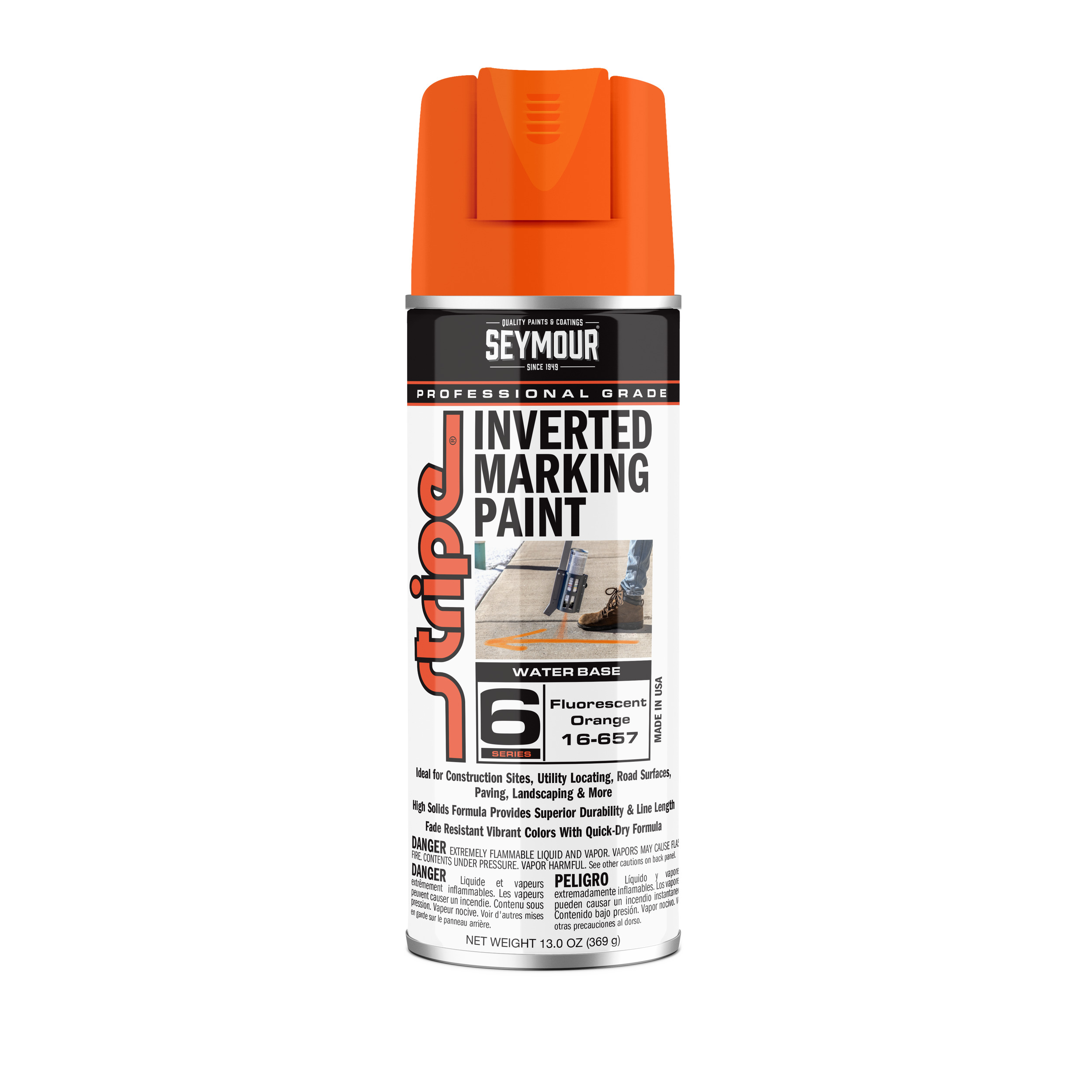 16-657 Seymour Stripe 6-Series Inverted Ground Marking Paint 16-657 Seymour Stripe 6-Series Inverted Ground Marking Paint